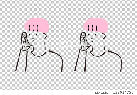 電話をする男性のイラスト 138014759
