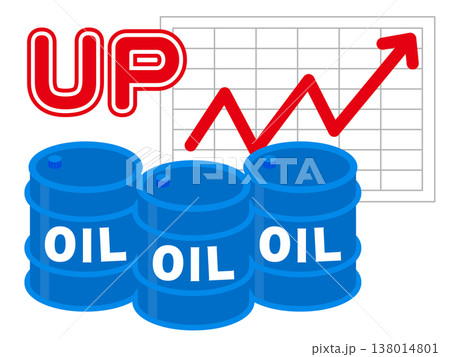 高騰する石油のイラスト素材 138014801