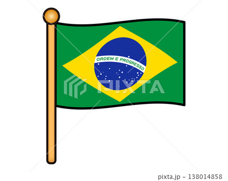 ブラジルの国旗のイラスト素材2 138014858
