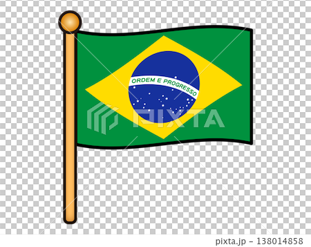 ブラジルの国旗のイラスト素材2 138014858