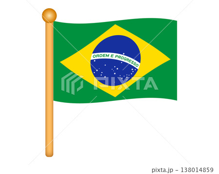 ブラジルの国旗のイラスト素材 ブラジルの国旗のイラスト素材 138014859