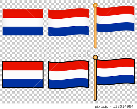 オランダの国旗のイラスト素材セット 138014994