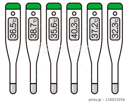 体温計のイラスト素材セット4 体温計のイラスト素材セット4 138015056