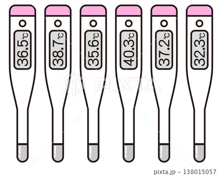 体温計のイラスト素材セット5 体温計のイラスト素材セット5 138015057