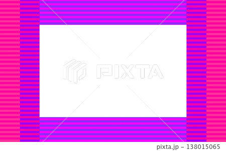 ボーダー模様　フレーム　ホワイトスペース　ピンク 138015065