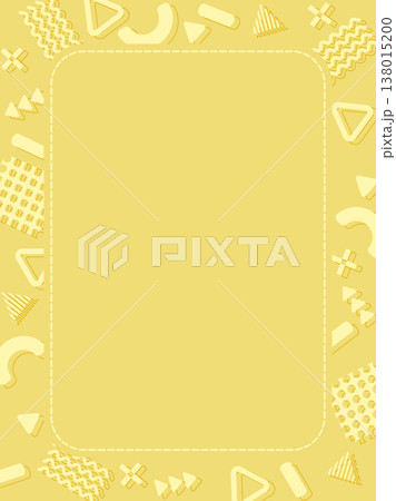 パステルカラーとメンフィスパターンのフレーム 138015200