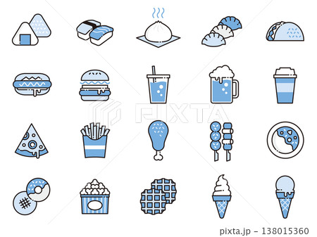 飲食アイコン07　Food and Beverage Icons 138015360