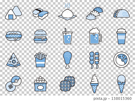 飲食アイコン07　Food and Beverage Icons 138015360