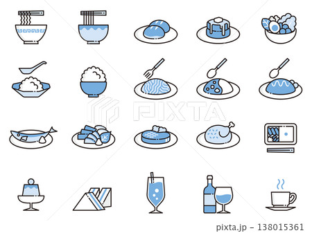 飲食アイコン08　Food and Beverage Icons 138015361