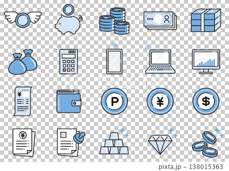 マネー関連アイコン07　Money Icons 138015363