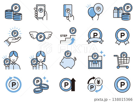 ポイント活用アイコン04 Point Utilization Icons ポイント活用アイコン04 Point Utilization Icons 138015366
