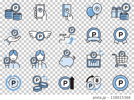 ポイント活用アイコン04 Point Utilization Icons ポイント活用アイコン04 Point Utilization Icons 138015366