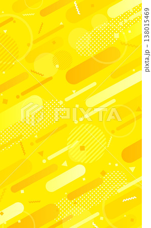 ポップな黄色の抽象背景_縦 138015469