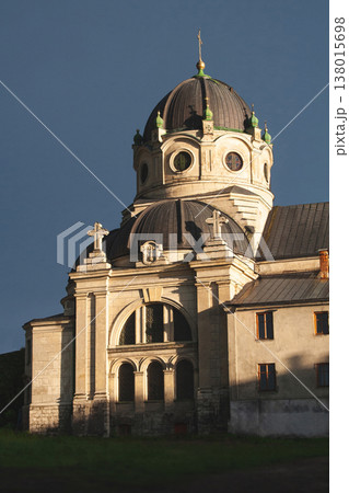 Exterior of the Basilian Monastery in Zhovkva at sunset Exterior of the Basilian Monastery in Zhovkva at sunset 138015698