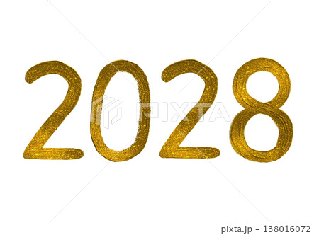 金の2028手書き数字 138016072