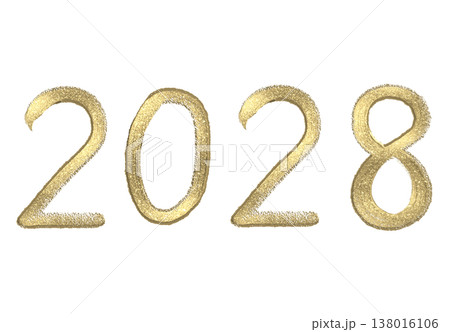 金の2028手書き数字 138016106
