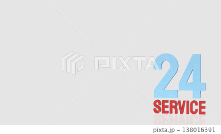 Reliable Twenty Four Hour Service Availability Concept 3d render. 138016391