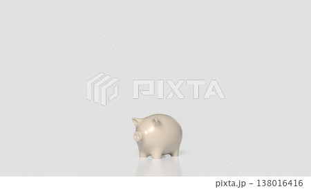 Piggy Bank Savings Concept On Clean Background 3d render. 138016416