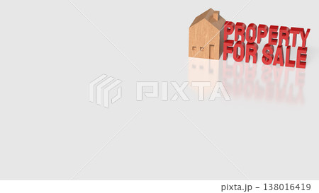 Property For Sale Residential Home Investment and Real Estate Concept 3d render. Property For Sale Residential Home Investment and Real Estate Concept 3d render. 138016419