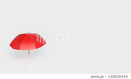 Red Umbrella Protection And Insurance Safety Concept 3d render. 138016424
