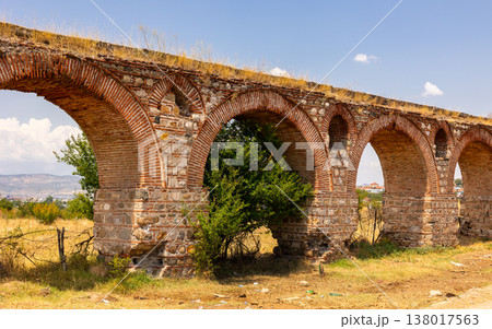 Roman aqueduct near Skopje. Macedonia 138017563