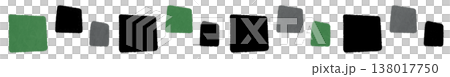 A randomly arranged line of squares in muted colors (black). A randomly arranged line of squares in muted colors (black). 138017750
