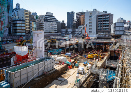 大規模建設現場のある都市風景 再開発中の池袋 2026.02 c-1 大規模建設現場のある都市風景 再開発中の池袋 2026.02 c-1 138018158