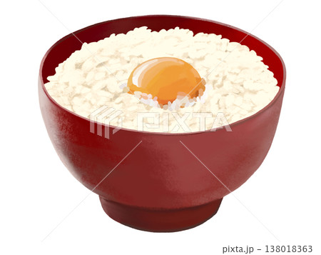 玉子かけご飯（赤椀） 138018363