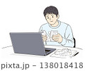 確定申告準備のためのレシート領収書の整理 138018418