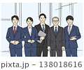 ビジネスパーソン5人のチームイラスト 138018616