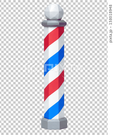 Minimal polygon barber shop sign pole 138018948