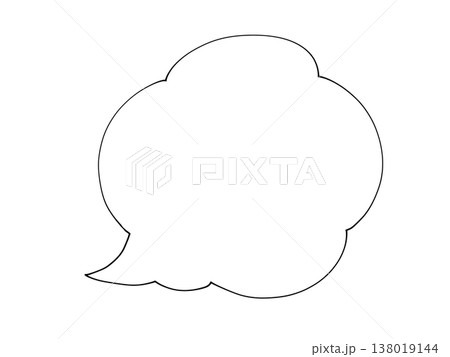 シンプルふわふわふきだし 138019144