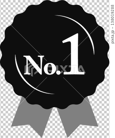 排名第一：獎章和瑤帶軍階圖標，編號 1，單色，黑白。 138019288
