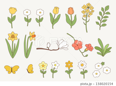 Vector illustration of a set of plant illustrations. Vector illustration of a set of plant illustrations. 138020154