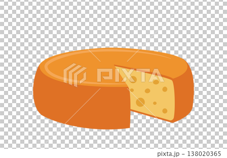 橙色外皮的圓形乳酪 橙色外皮的圓形乳酪 138020365