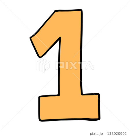 Hand writing 1 number for number design, math, font, counting, text, message, initials, card, sticker, tattoo, education book, name design, shirt print, brooch, pin, patch, icon, kid drawing style Hand writing 1 number for number design, math, font, counting, text, message, initials, card, sticker, tattoo, education book, name design, shirt print, brooch, pin, patch, icon, kid drawing style 138020992