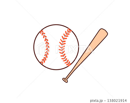 野球ボールとバット 138021914