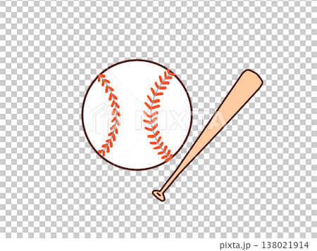野球ボールとバット 138021914
