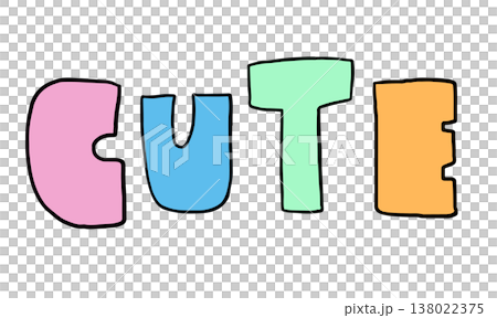 Hand writing CUTE letters for font, text, message, words, typography, cute patch, sign, symbol, print, social media, sticker, icon, decoration, fridge magnet, mood, feeling, energy, lifestyle, hobby Hand writing CUTE letters for font, text, message, words, typography, cute patch, sign, symbol, print, social media, sticker, icon, decoration, fridge magnet, mood, feeling, energy, lifestyle, hobby 138022375