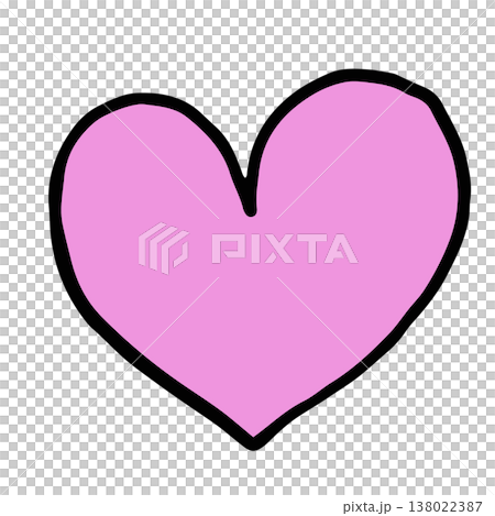 Hand drawn pink heart with black outline for tattoo, fabric print, decorations, clip art, love logo, icon, Valentine's Day, social media post, card, sign, symbol, February element, fabric print, pin Hand drawn pink heart with black outline for tattoo, fabric print, decorations, clip art, love logo, icon, Valentine's Day, social media post, card, sign, symbol, February element, fabric print, pin 138022387
