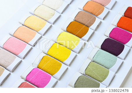 sample color shade of colorful fabric textile of clothing industry 138022476