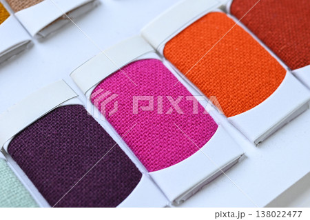 sample color shade of colorful fabric textile of clothing industry sample color shade of colorful fabric textile of clothing industry 138022477