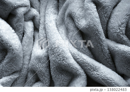 grey soft fluffy blanket textile grey soft fluffy blanket textile 138022483