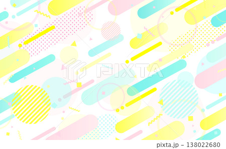 パステルポップな抽象透過背景_横 パステルポップな抽象透過背景_横 138022680