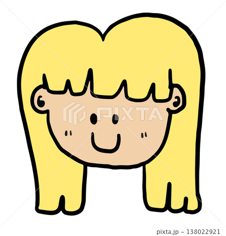 Hand drawn illustration of happy girl for back to school, student, children, kids, childhood, people, human, sticker, youth, good old days, playground, family members, summer break, forever young Hand drawn illustration of happy girl for back to school, student, children, kids, childhood, people, human, sticker, youth, good old days, playground, family members, summer break, forever young 138022921