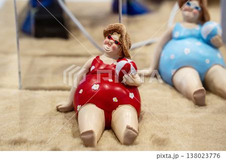 Humorous lady swimsuit figurine Humorous lady swimsuit figurine 138023776