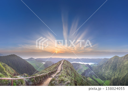 Mountain landscape Ponta Delgada island, Azores Portugal Mountain landscape Ponta Delgada island, Azores Portugal 138024055