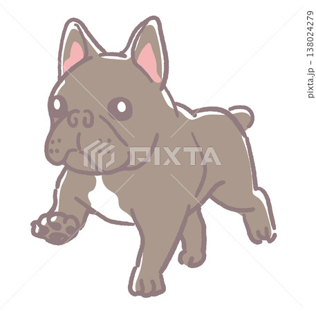 犬、フレンチブルドッグのイラスト素材。ベクターイラスト素材。 犬、フレンチブルドッグのイラスト素材。ベクターイラスト素材。 138024279