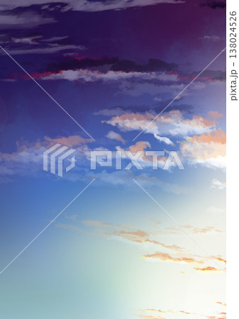 いろいろな時間帯の空と雲と太陽の背景 いろいろな時間帯の空と雲と太陽の背景 138024526