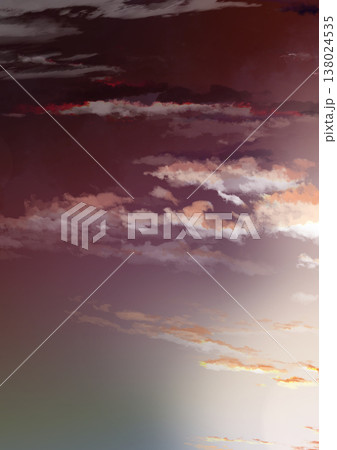 いろいろな時間帯の空と雲と太陽の背景 138024535